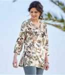 Blouse en Crêpe Imprimé Fleuri et Léopard - Atlas for Men