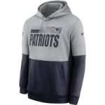 Sweat à capuche Nike Therma Team Name Lockup (NFL New England Patriots) pour Homme - Gris - Nike