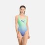 Maillot de bain à couleur dégradée PUMA Swim pour Femme, Taille S, Vêtements